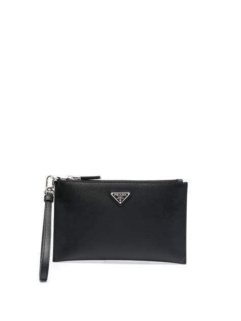 prada logo plaque chain clutch bag|farfetch prada bags.